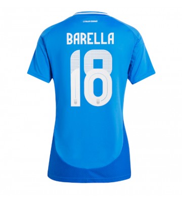 Italien Nicolo Barella #18 Hemmatröja Kvinnor EM 2024 Kortärmad